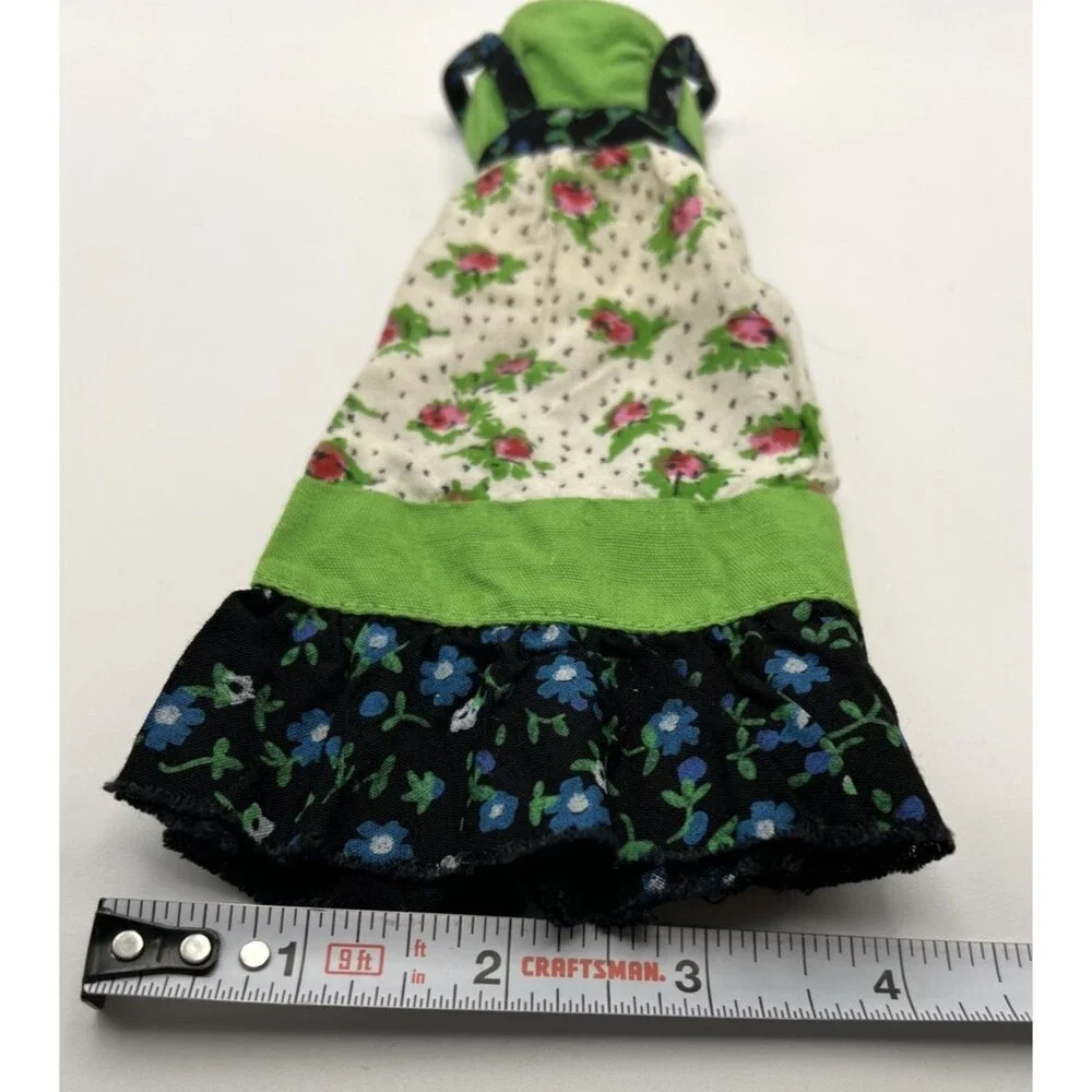 Vtg Busy Barbie Steffie Doll 1971-72 Mattel Patchwork Dress & Knit Sweater